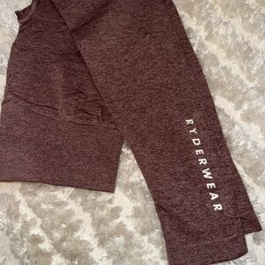 Ryderwear Burgundy Active Leggings